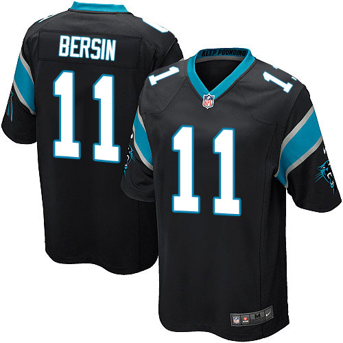 Men's Game Brenton Bersin Nike Jersey Black Home - #11 NFL Carolina Panthers